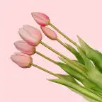 Pink Artificial Tulip Bouquet, 10 pcs, Real Touch, 42 cm